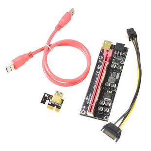 PCI-E 1X转16X PCIE显卡延长线转接卡显卡1转16 转接线009S显卡线