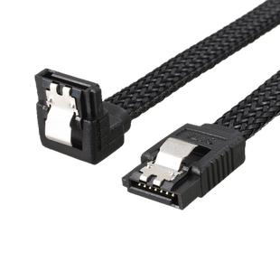 尼龙包裹sata3.0数据线固态硬盘硬盘串口弯头光驱连接线sata3高速