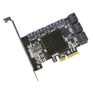 PCI-E3.0转6口10口SATA3.0硬盘6G扩展卡祥硕ASM1166主控支持群晖