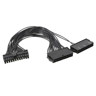 电脑双电源同步启动线全铜24Pin连接线4Pin 适用同步控制器三电源