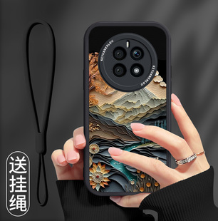 适用华为mate80promax手机壳新款创意中国风MATE70镜头全包防摔40软硅胶外壳pro+十高级感潮魅特遥遥领先女