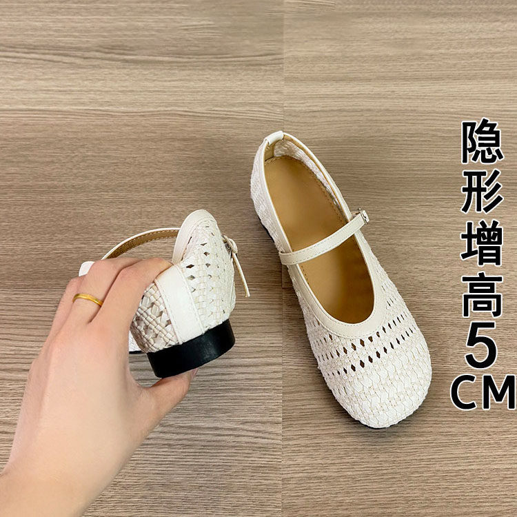 5cm内增高法式玛丽珍单鞋
