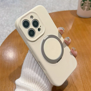 解压旋转支架壳适用iphone16手机壳液态硅胶苹果15promax镜头全包16plus磁吸充电13防摔12高级感2025新款 外壳