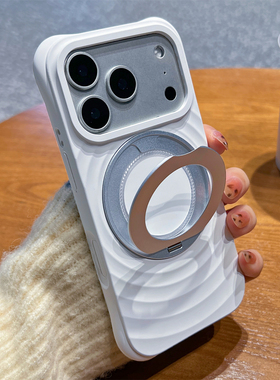 简约纯白色支点适用iphone17手机壳液态硅胶苹果17promax新款网红女款16pm高颜值15气囊防摔17pro磁吸支架por