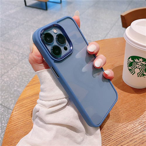 适用苹果13pro远峰蓝网红手机壳