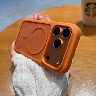 Air全包硅胶外壳 防摔保护套磁吸充电iphone 高级感透明星宇橙色适用苹果17promax手机壳新款 iphone17基础版