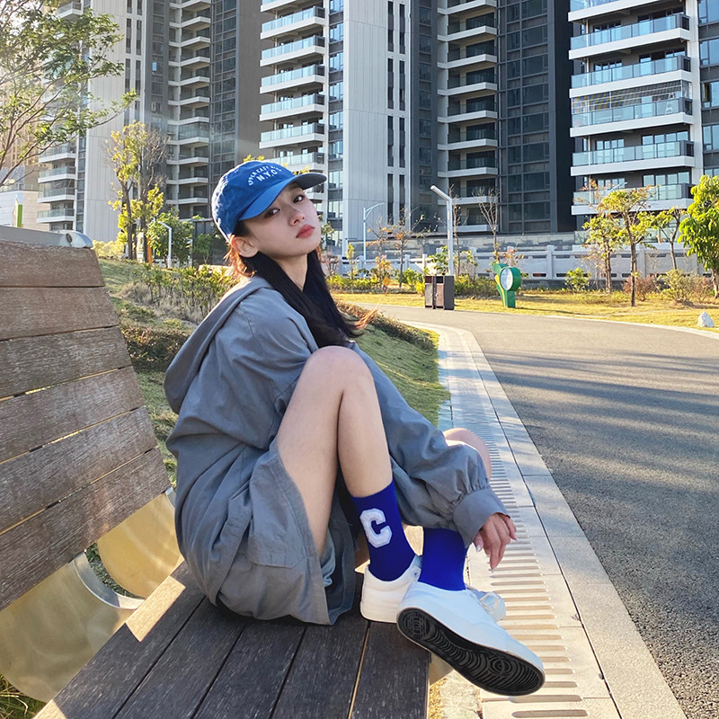 闺蜜款搭配鲨鱼裤外穿克莱因蓝大C彩色中筒袜棉女日韩网红长筒袜,女士内衣/男士内衣/家居服,中筒袜,淘宝优惠券,粉丝福利购,淘宝优惠卷