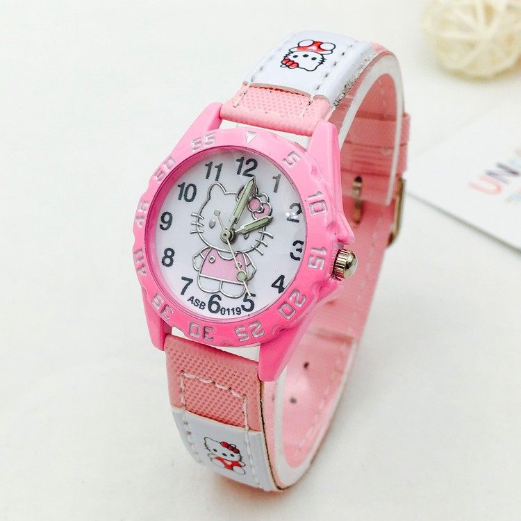 哈喽kt猫手表儿童装饰女童孩凯蒂猫礼物Kitty猫玩具小学生电子表