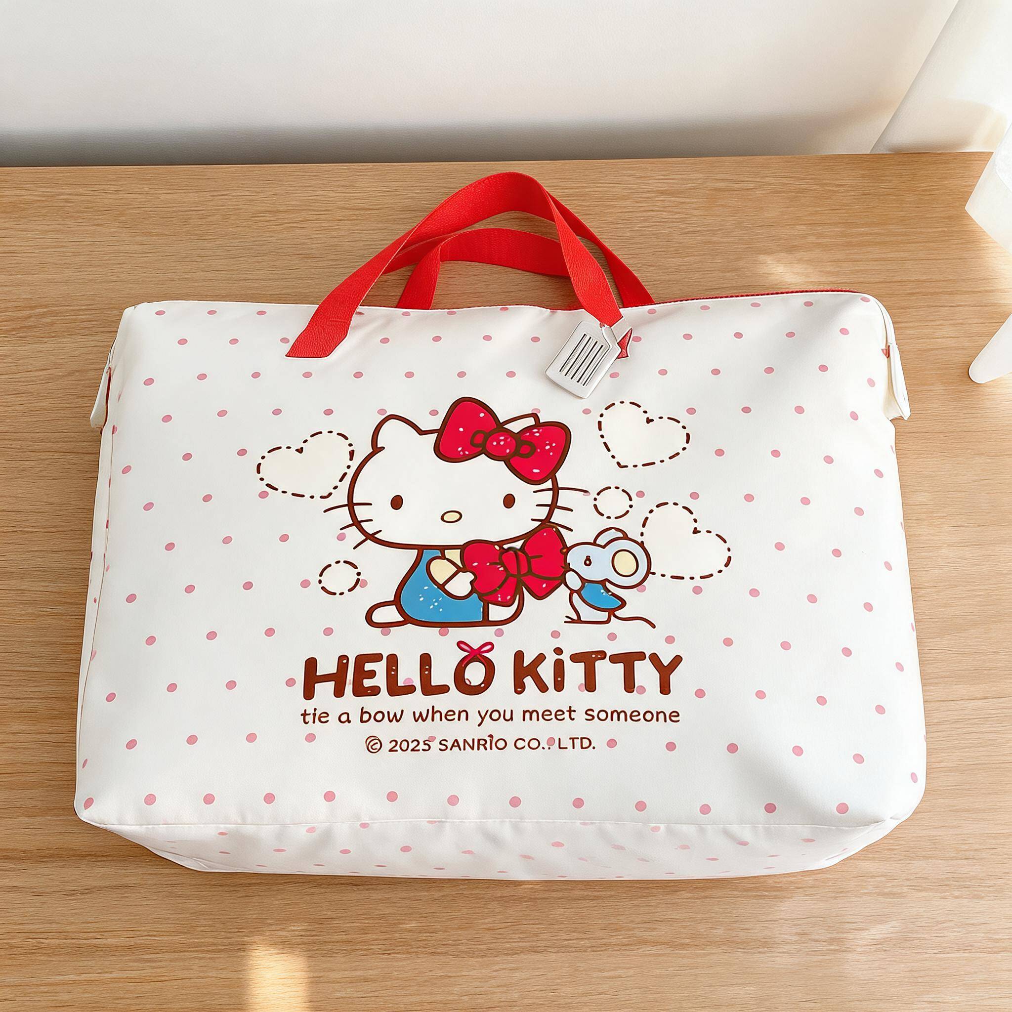 棉被袋卡通旅行开学衣物收纳分类整理Kitty打包袋手提行李袋可爱