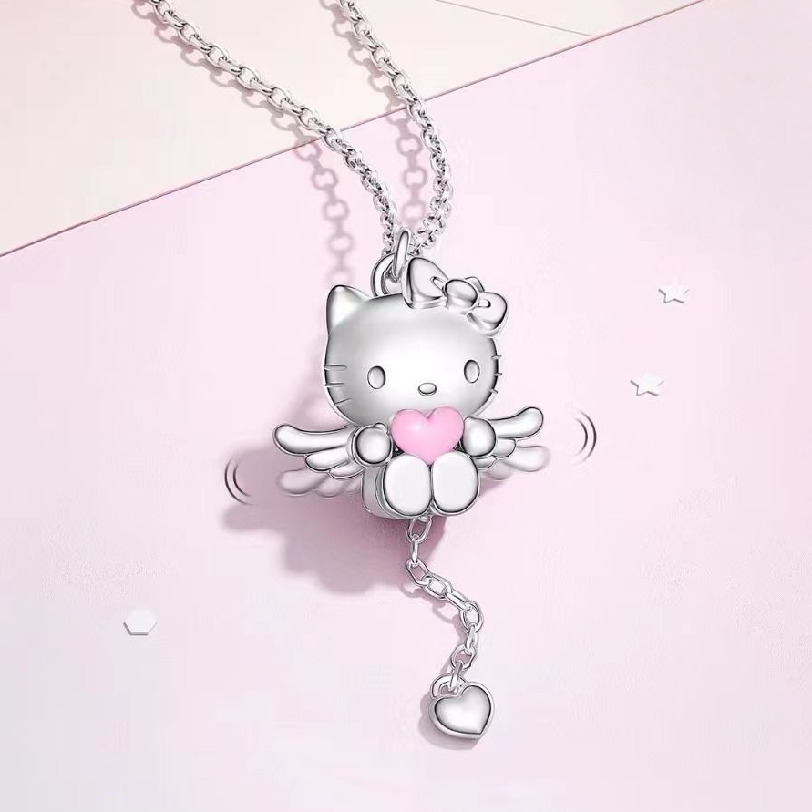 Kitty爱神之翼项链翅膀会动