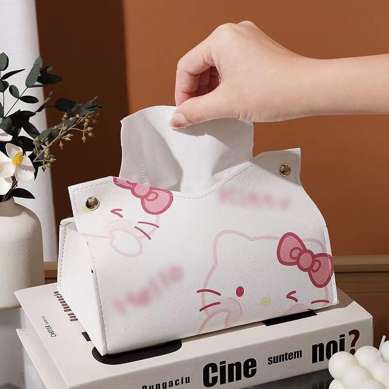皮革纸巾盒抽纸盒客厅家用套餐巾纸kt纸巾袋车载茶几Kitty纸抽盒