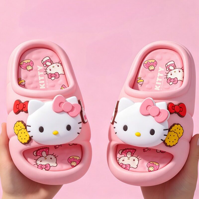 女童Kitty猫防滑软底凉拖鞋图片