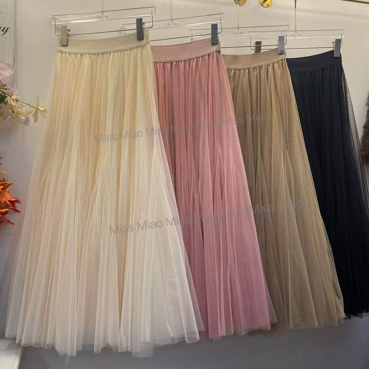 高腰网纱蓬蓬半身裙女多层超重工纱裙长裙仙女8米摆大摆裙