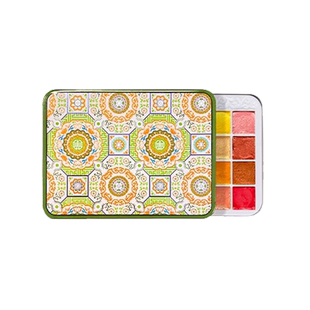 飞乐鸟珠光水彩颜料24色固体敦煌故宫国风色彩古风小画本水彩涂色套装迷你填色线稿纸白描画本彩绘豆豆本全套