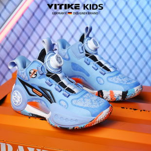 儿童篮球鞋2025春夏季大童网面透气摩擦有声音橡胶防滑男童运动鞋