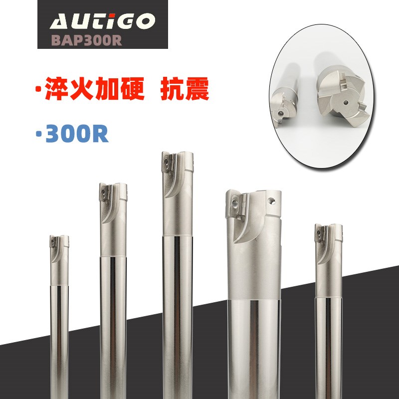 AUTIGbO 数控铣刀杆 BAP300R 加硬抗震立铣刀杆 90度21/17R0.8直