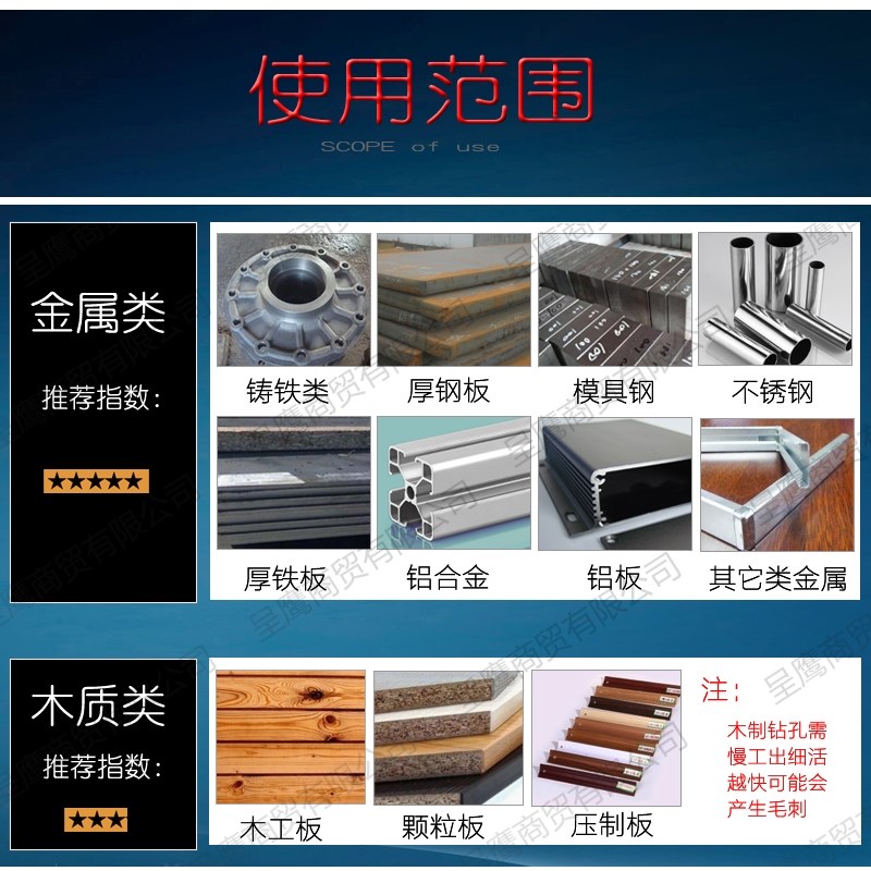 不锈钢合金开孔器木工金属扩孔钻头50-51-52-53-M54-55-56-57MM