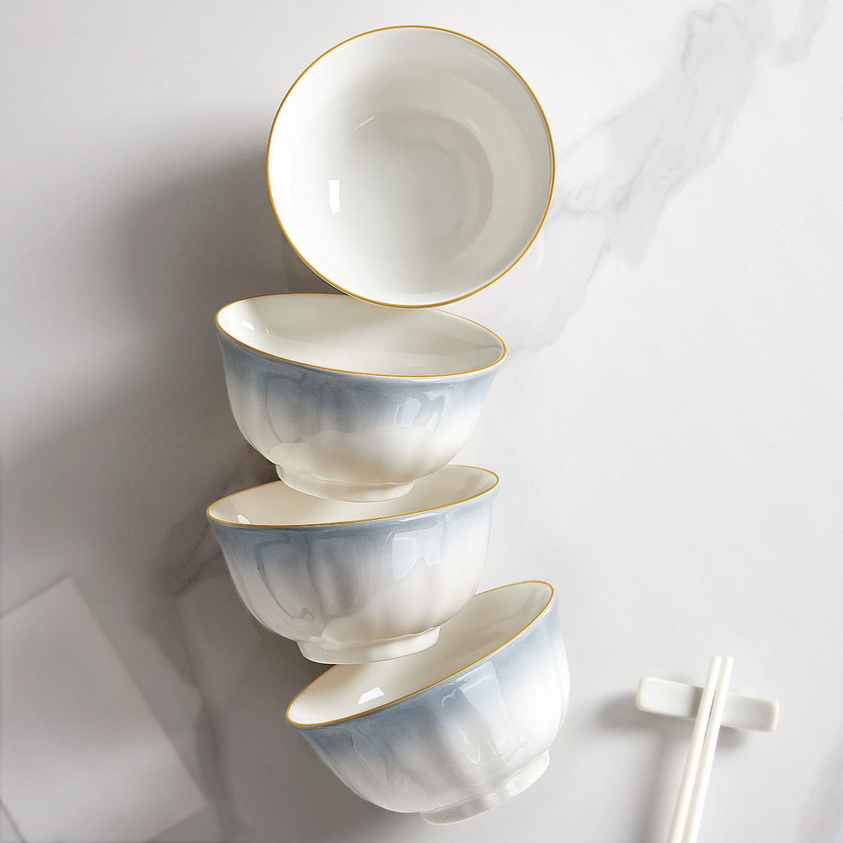 陶瓷米饭碗家用2026新款高级感轻奢小碗盘子釉下彩吃饭的碗盘,餐饮具,碗,淘宝优惠券,粉丝福利购,淘宝优惠卷