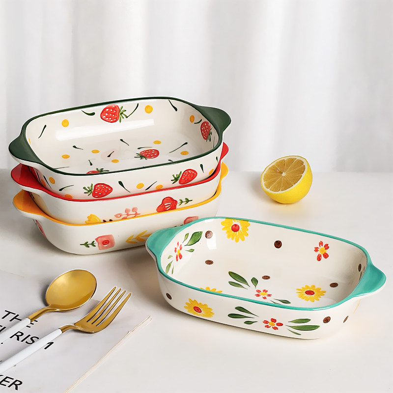 日式陶瓷双耳烤盘家用微波炉烤箱空气炸锅专用焗饭器皿菜盘子餐具,餐饮具,盘,淘宝优惠券,粉丝福利购,淘宝优惠卷