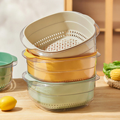2025新款 双层洗菜盆沥水篮厨房客厅茶几家用菜篮子水果盘洗菜篮子