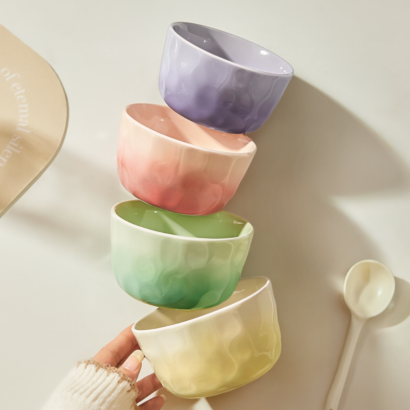 特别好看的米饭碗釉下彩吃饭碗