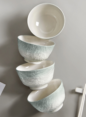 陶瓷米饭碗家用2025新款高级感吃饭餐具釉下彩碗个人专用漂亮碗具