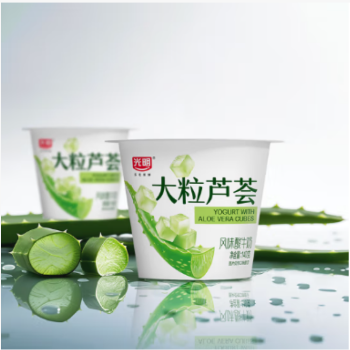 光明大粒芦荟酸奶140g*16杯装风味发酵乳营养早餐酸奶,咖啡/麦片/冲饮,低温酸奶,淘宝优惠券,粉丝福利购,淘宝优惠卷