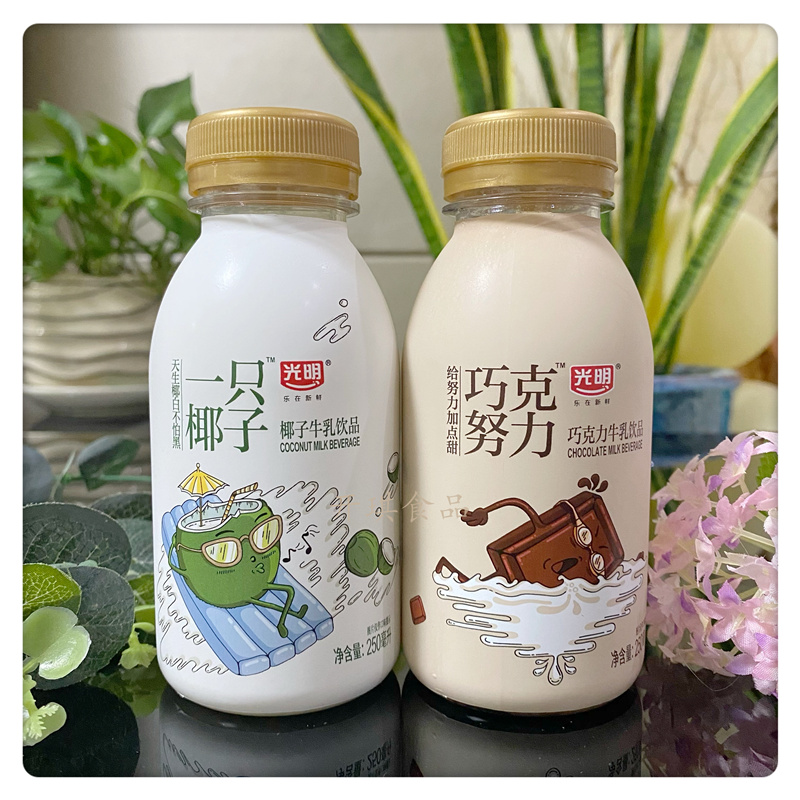 光明椰子巧克努力保温箱冰袋牛乳