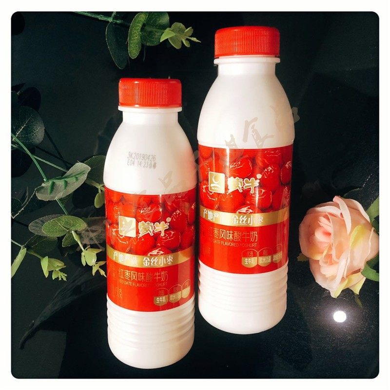 蒙牛酸奶金丝小枣红枣味风味酸牛奶450g保温箱冰袋发货