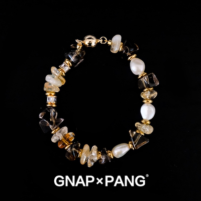 黄油美式茶晶巴洛克珍珠手链