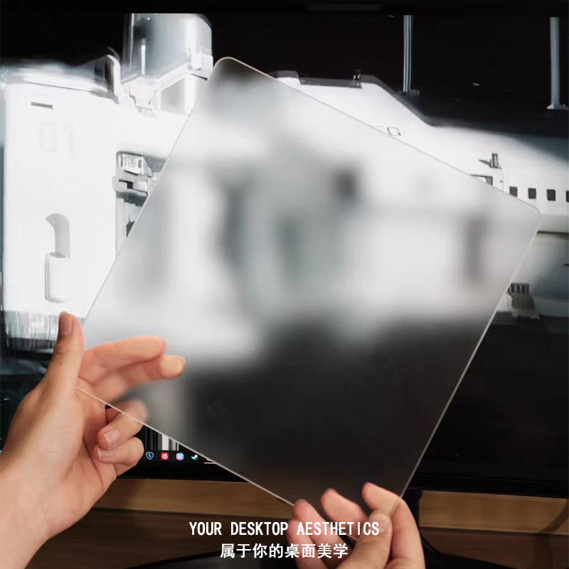 FTTOT超大钢化玻璃电脑桌垫顺滑硬质FPS电竞游戏垫光伏玻璃鼠标垫