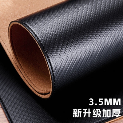 3.5mm加厚碳纤维纹理桌垫高级感 超大号鼠标垫软木皮革办公室桌垫