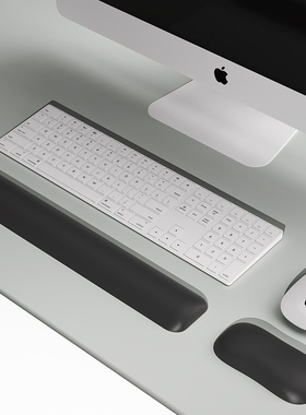 FTTOT皮革护腕鼠标垫高级感纯色 机械键盘手托打字掌托电脑滑鼠垫