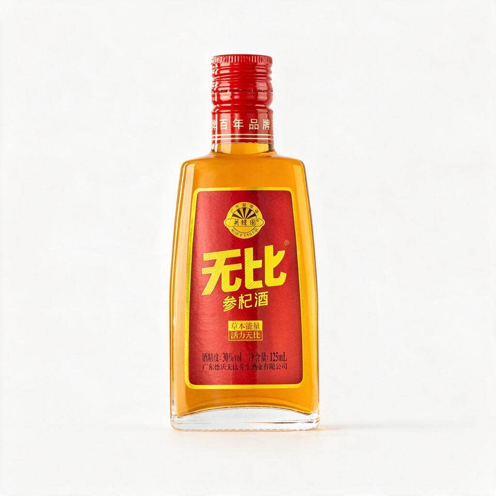 无比广东特产养生酒无比参杞酒125ml30度植物配方保健酒500ml