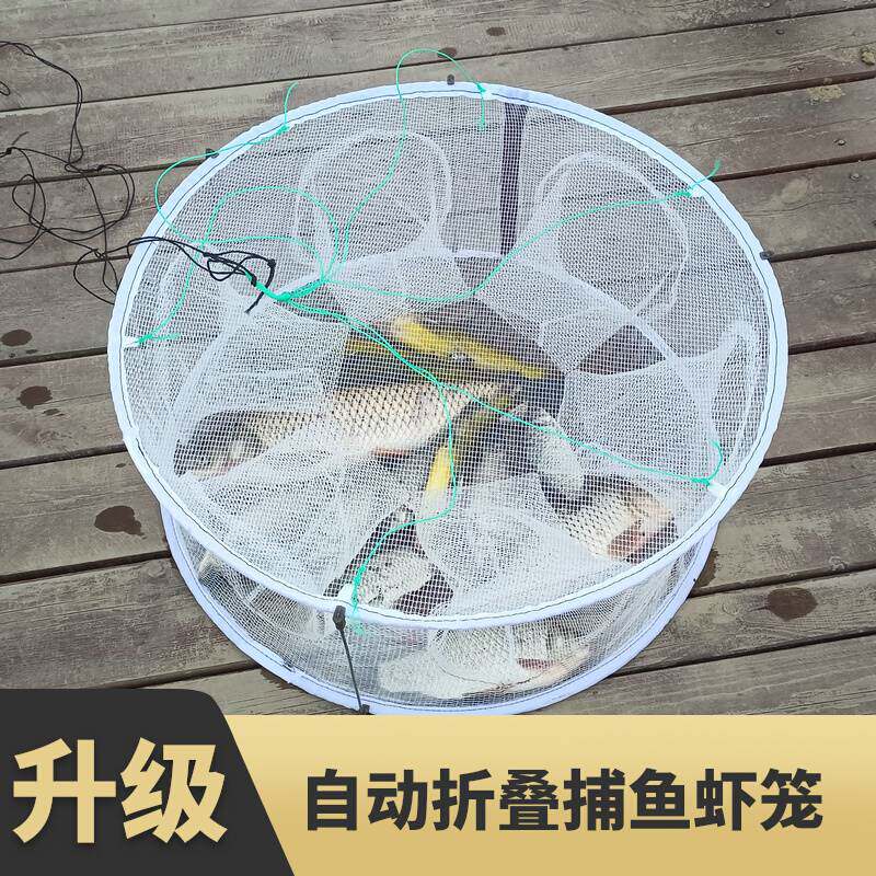 加强捕鱼笼只进不出黄鳝笼龙虾网笼虾笼花篮鱼网捞渔网抓鱼网大全