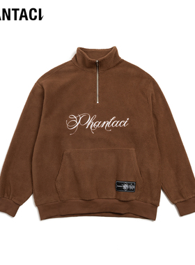 PHANTACi范特西2025秋冬ZIPPER SWEATSHIRT半拉链摇粒绒卫衣男女