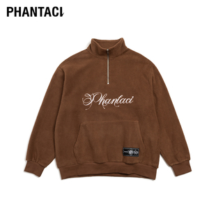 PHANTACi范特西2025秋冬ZIPPER SWEATSHIRT半拉链摇粒绒卫衣男女