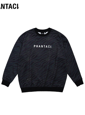 PHANTACi范特西周杰伦潮牌2024秋冬NEON CAMO休闲套头卫衣男女款