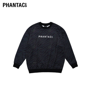 PHANTACi范特西周杰伦潮牌2024秋冬NEON CAMO休闲套头卫衣男女款