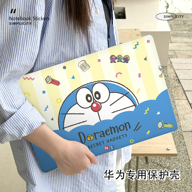 哆啦A梦华为matebook16S保护壳适用新款14S笔记本D16电脑14.2英寸外壳13S卡通荣耀magicbook15防摔D14保护套