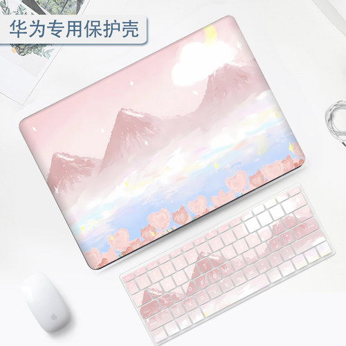 适用华为matebook14/13保护壳简约油画D16笔记本14S电脑套D14SE版外壳荣耀magicbookpro16.1寸贴纸16S保护套