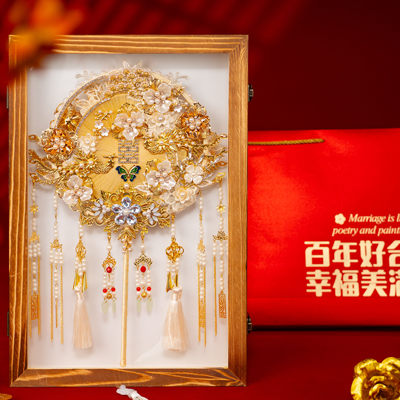 高端婚礼团扇蚕丝扇面