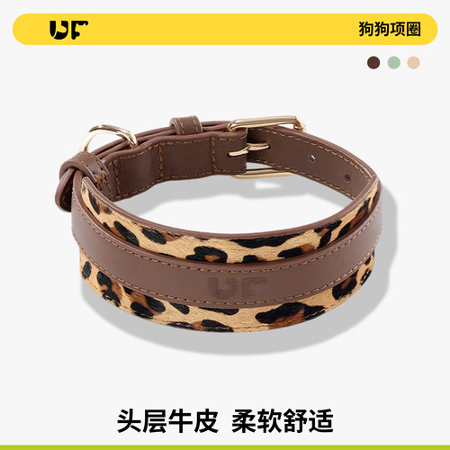 UFBemo狗狗真皮项圈灵缇惠比特犬
