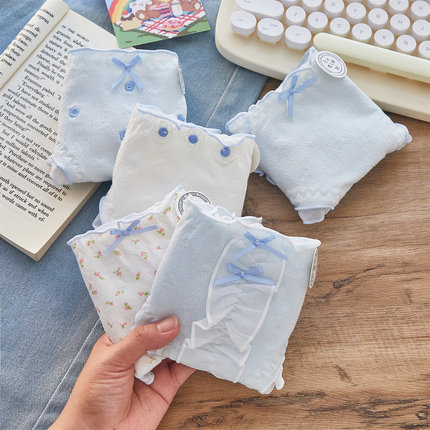 A类纯棉内裤女生2025新款10A抗菌档少女夏季甜美可爱学生三角裤头