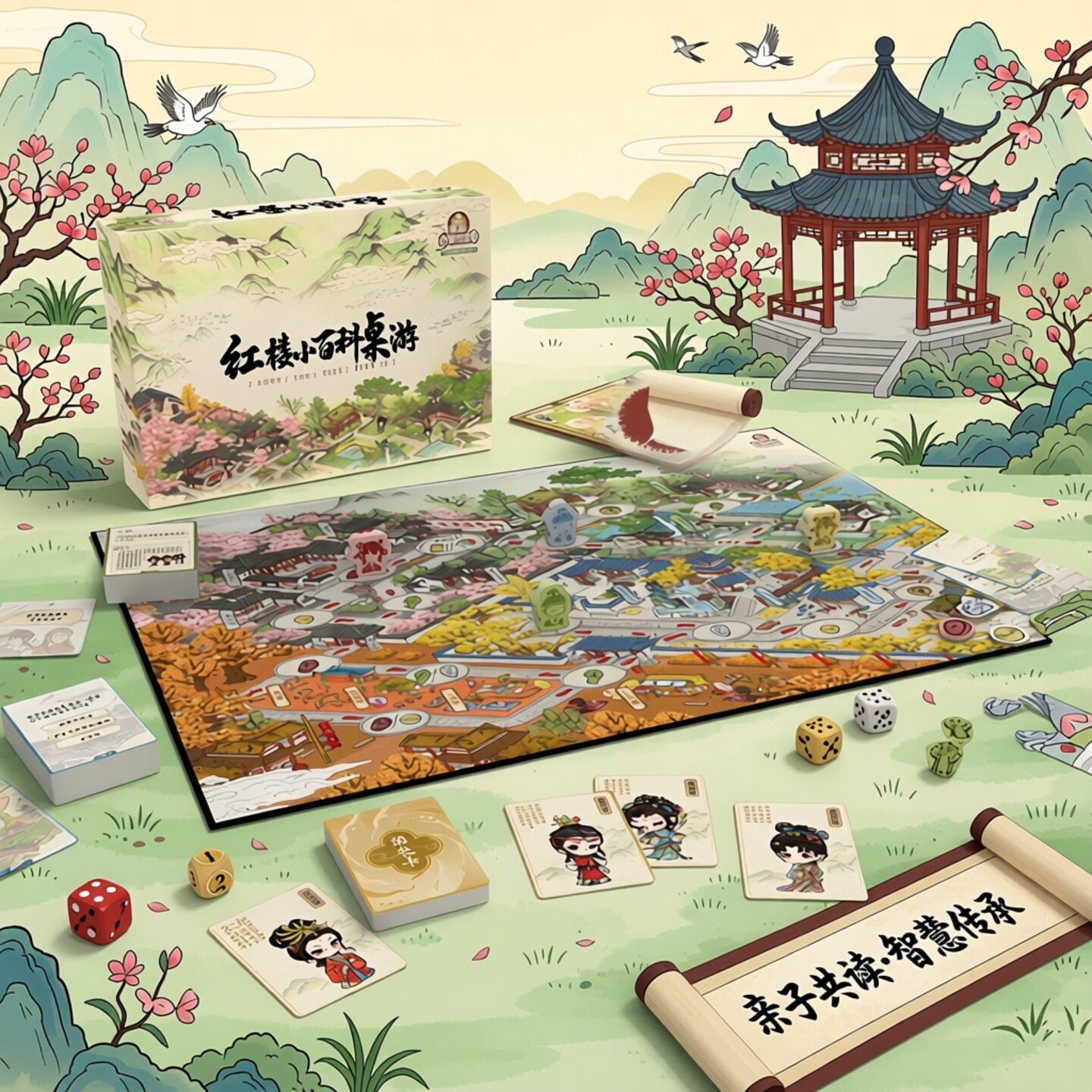 thumbnail for 红楼小百科桌游儿童益智玩具6-99岁亲子互动策略红楼梦
