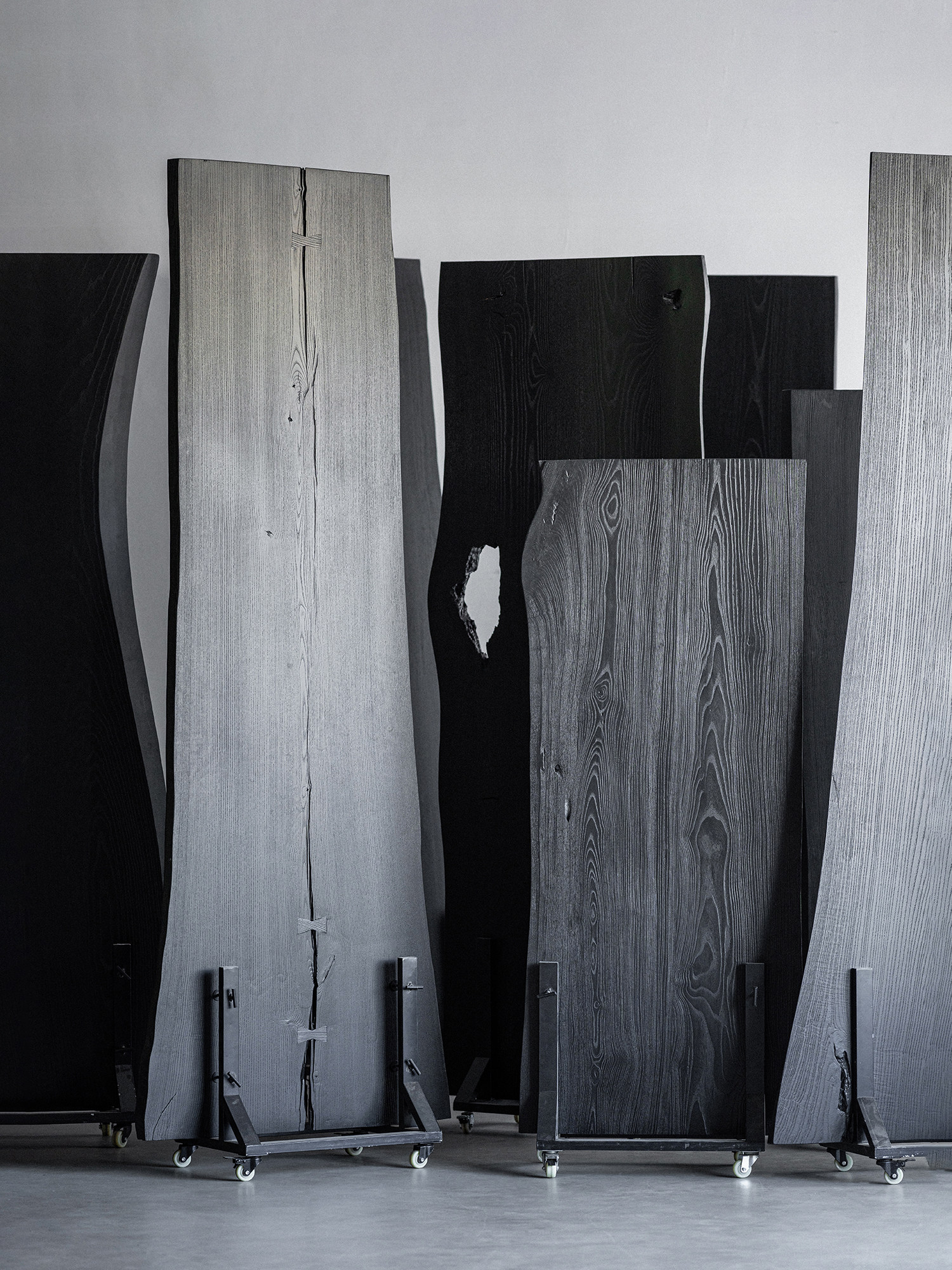 聚屋鸟 白蜡木实木碳化木大板侘寂风茶台餐桌自然边黑色书桌原木,住宅家具,实木餐桌,淘宝优惠券,粉丝福利购,淘宝优惠卷