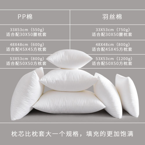 家用PP棉磨毛布抱枕枕芯床头靠垫靠枕沙发垫抱枕套