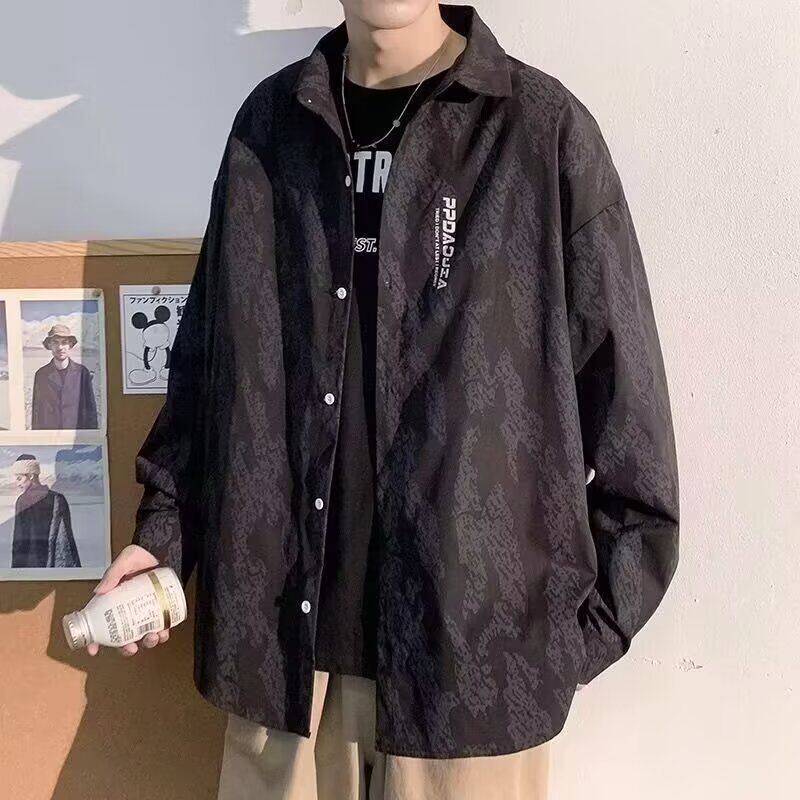 男款衬衫春季宽松小众设计感上衣男生潮流百搭休闲外套开衫长袖潮