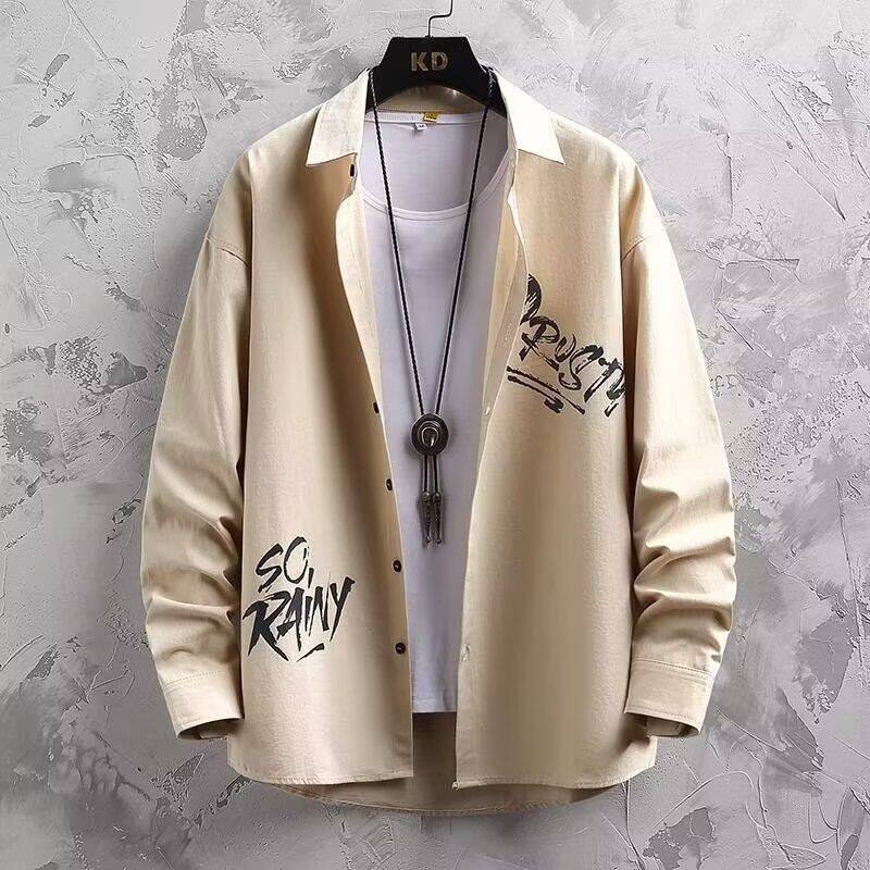 男款衬衫春季宽松小众设计感上衣男生潮流百搭休闲外套开衫长袖潮