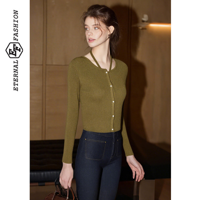 针织衫吊带两件套装上衣